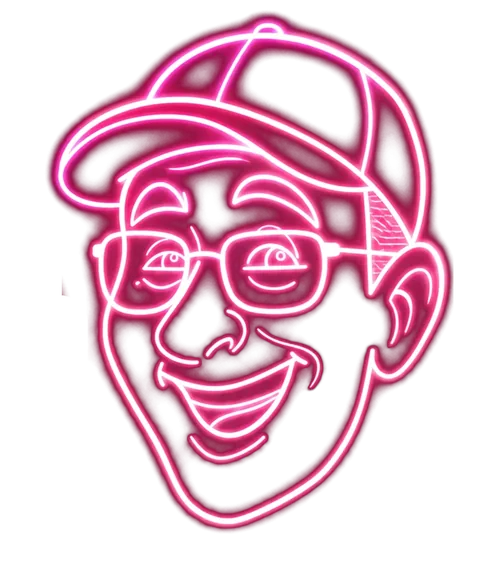 Caricatura al neon di Alessandro, Sunseri's Diner