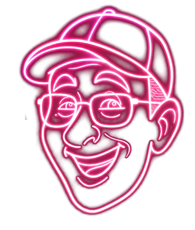 Caricatura al neon di Alessandro, Sunseri's Diner