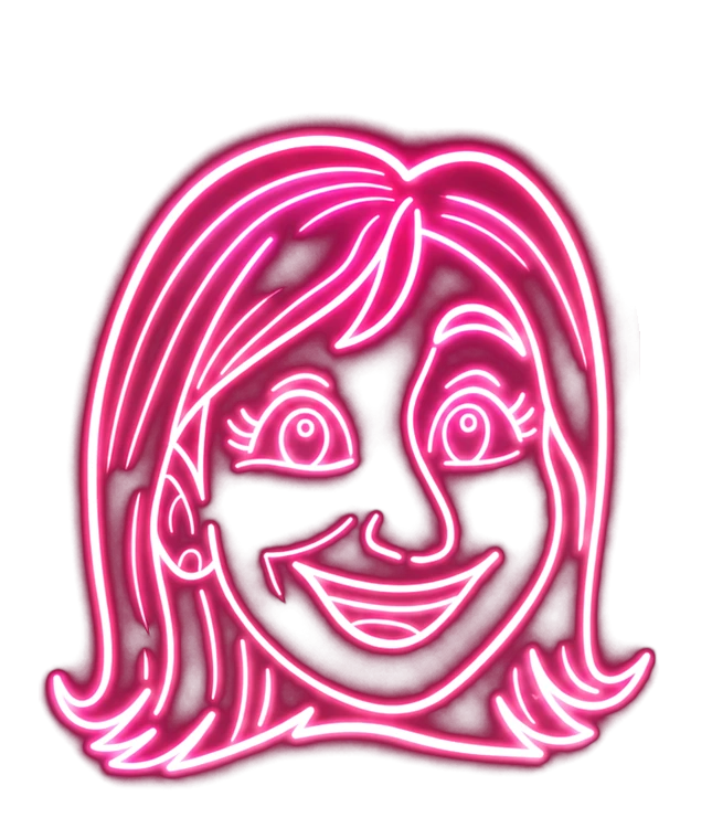 Caricatura al neon di Federica, Sunseri's Diner