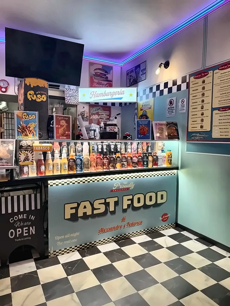 Il bancone delle salse di Sunseri’s Diner